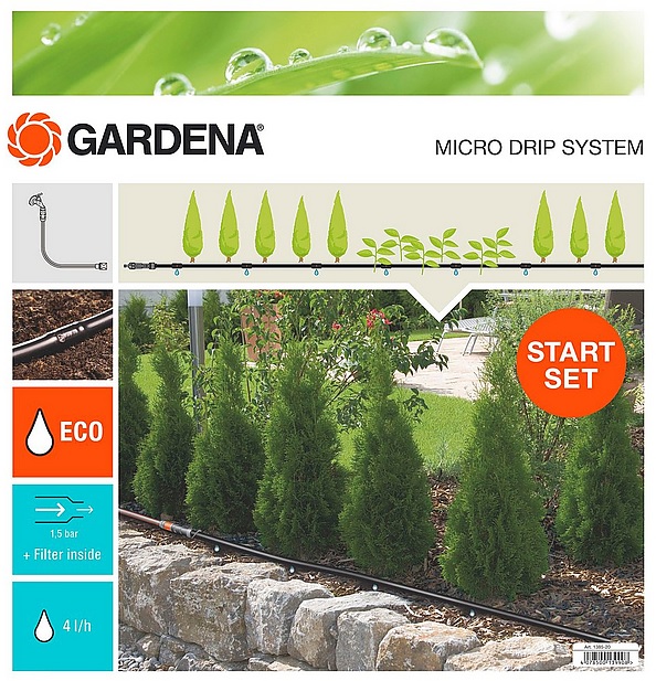 Afbeelding Gardena Micro Drip Start Set S Voor 15 Meter Rijplanten door Haxo.nl